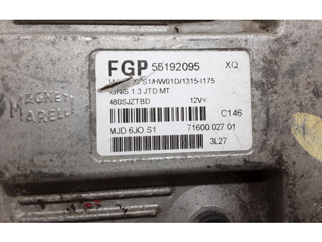 Блок управления двигателя 55192095, 55192095   Suzuki Ignis