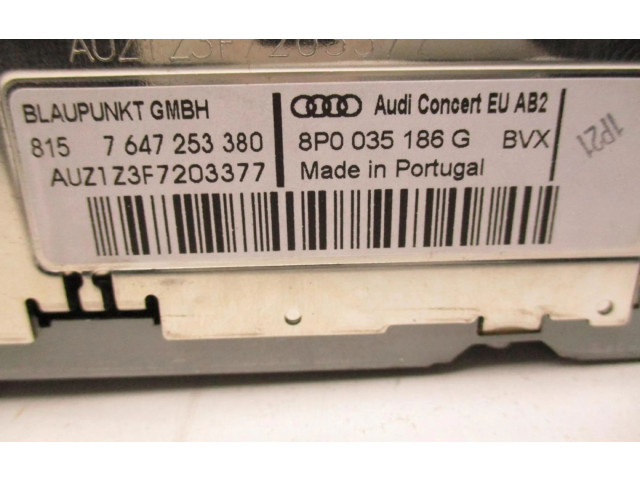 Радио/ проигрыватель CD/DVD / навигация 8P0035186G Audi A3 S3 A3 Sportback 8P