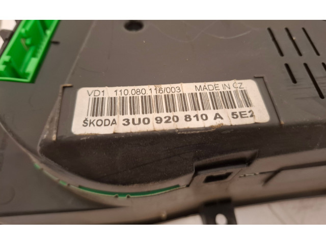 Панель приборов 3U0920810A, 3U0920810 Skoda Superb B5 (3U)