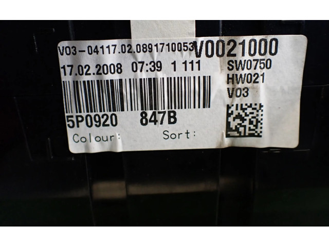 Přístrojová deska Seat Altea XL 2008 5P0920847B