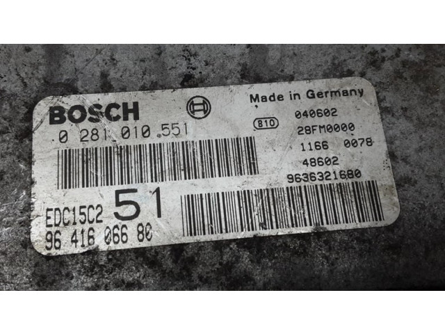 Блок управления двигателя 28FM0000, 9641606680   Peugeot 306