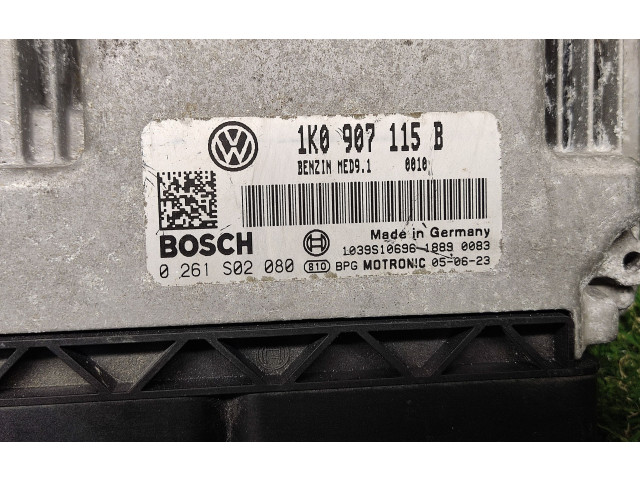 Блок управления двигателем Блок управления 1K0907115B, 0261S02080 Volkswagen Jetta V