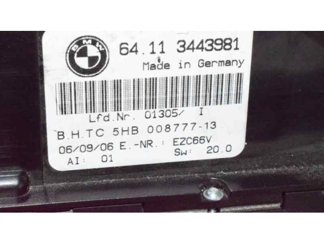 Блок управления климат-контролем 64113443981, 64113455805   BMW X3 E83