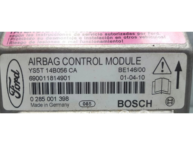 Блок подушек безопасности YS5T14B056CA, 0285001398   Ford Ka