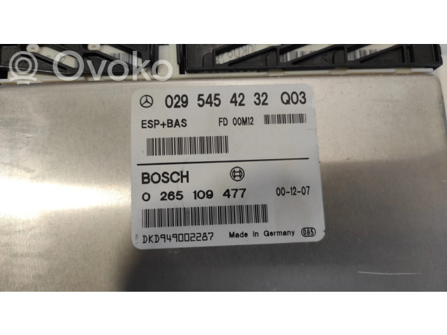 Блок управления двигателя 0295454232, 0265109477 Mercedes-Benz A W168