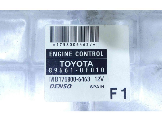 Блок управления двигателем Блок управления 89661-0F010, IMPRK1244535   Toyota Corolla Verso E121