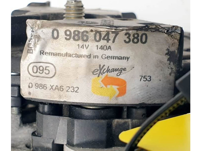 Генератор 0986047380, 0986XA6232   Volvo XC90      