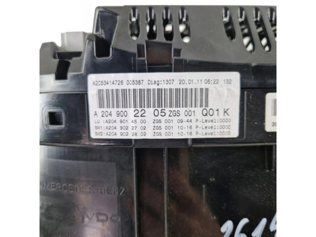 Přístrojová deska Mercedes-Benz GLK (X204) 2011 a2049002205