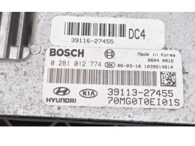 Блок управления двигателем Блок управления 39113-27455, 39113-27455 KIA Magentis