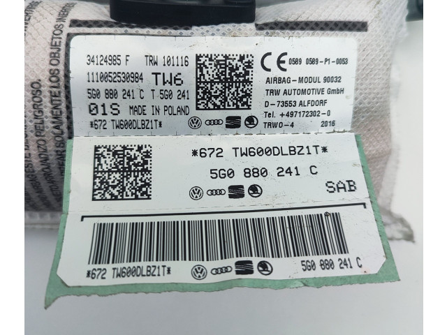 Подушка безопасности в сиденье 5G0880241C Volkswagen Golf VII