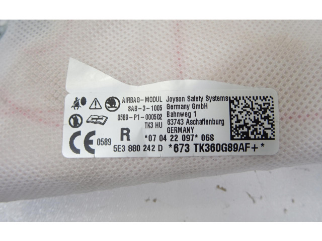 Подушка безопасности в сиденье 5E3880242D Skoda Octavia Mk4