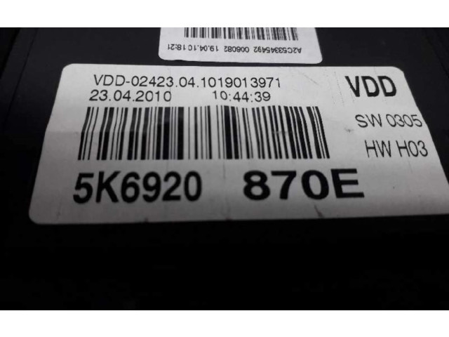 Панель приборов 5K6920870E Volkswagen Golf VI