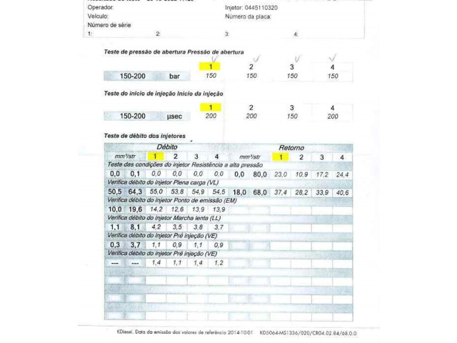 Форсунка 445110320, 338002A900    KIA Ceed   