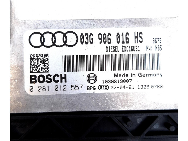 Комплект блоков управления 03G906016HS, 0281012557 Audi A6 S6 C6 4F