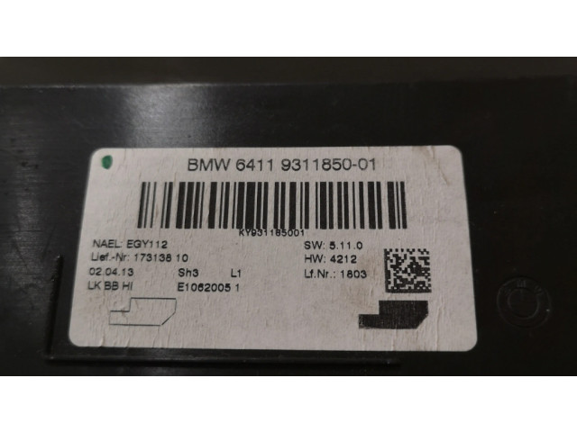 Блок управления климат-контролем 6411931185001, 17313810 BMW 1 F20 F21