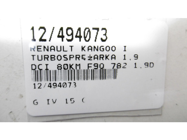 Турбина Renault Kangoo I 738123-5003S, 738123-5003S для двигателя F9Q 782