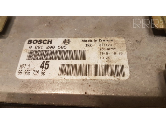 Блок управления двигателя 0261206565, 9635673880   Peugeot 306