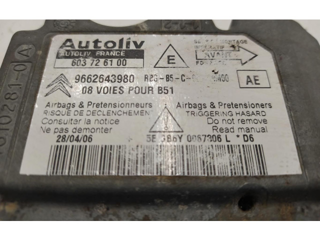 Блок подушек безопасности 9662643980 Citroen C4 I