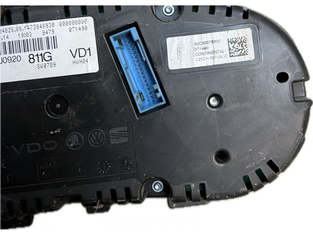 Панель приборов 5J0920811G, 5J0920811G   Skoda Fabia Mk3 (NJ)       