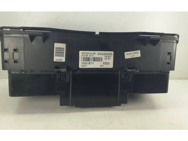 Панель приборов 1K0920871, V0020000 Volkswagen Golf Plus