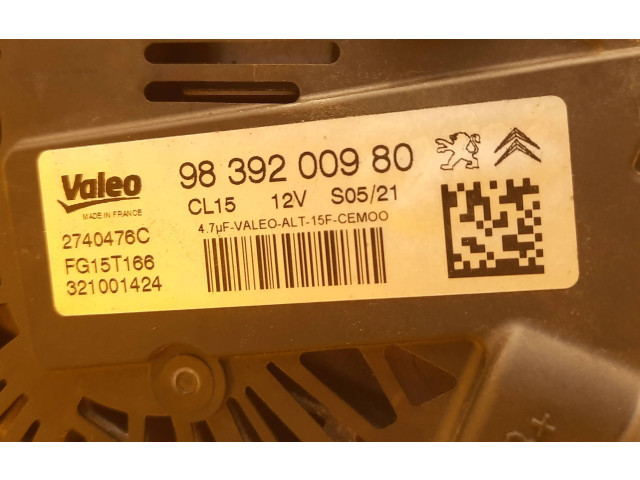 Генератор 9839200980, 9839200980   Citroen DS4      