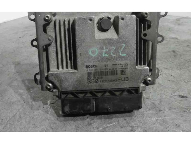 Блок управления двигателя 55191928, 0281011514   Fiat Idea