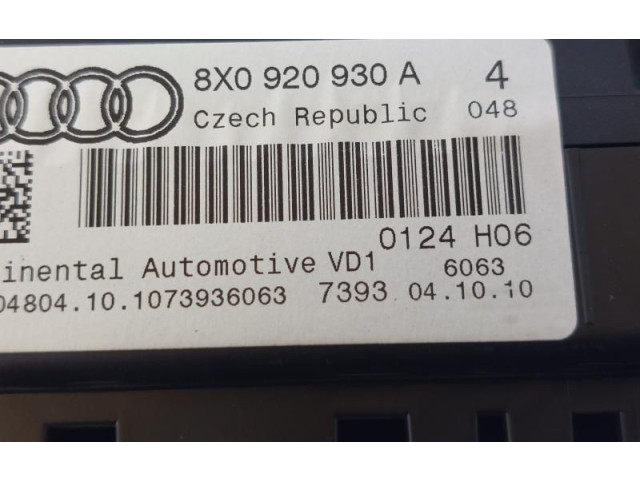 Панель приборов 8X0920930A   Audi A1       