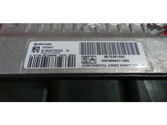 Блок управления двигателя S180075002, HW9666571380   Citroen DS3      