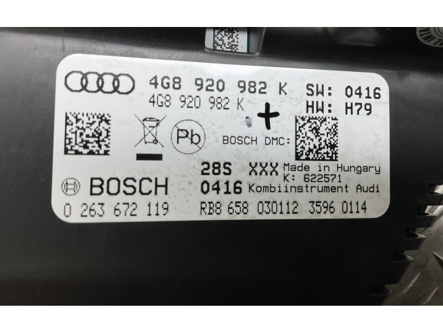 Панель приборов 4G8920982K Audi A7 S7 4G