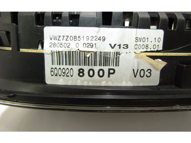 Панель приборов 6Q0920800P Volkswagen Polo IV 9N3