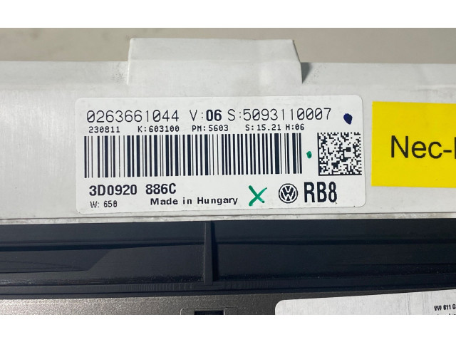 Панель приборов 3D0920886C, 0263661044 Volkswagen Phaeton