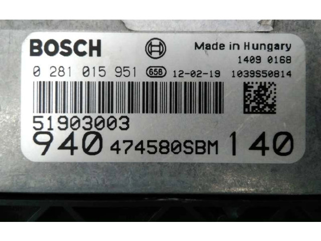 Řídící jednotka 51903003, 0281015951 Alfa Romeo Giulietta 2012