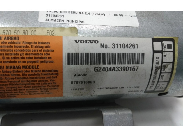 Надувная подушка для передней двери    31104261, 570761600D   Volvo S80