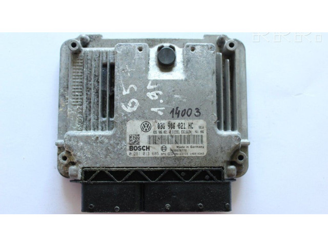 Блок управления двигателя 03G906021HC, 0281013685 Volkswagen Golf Plus