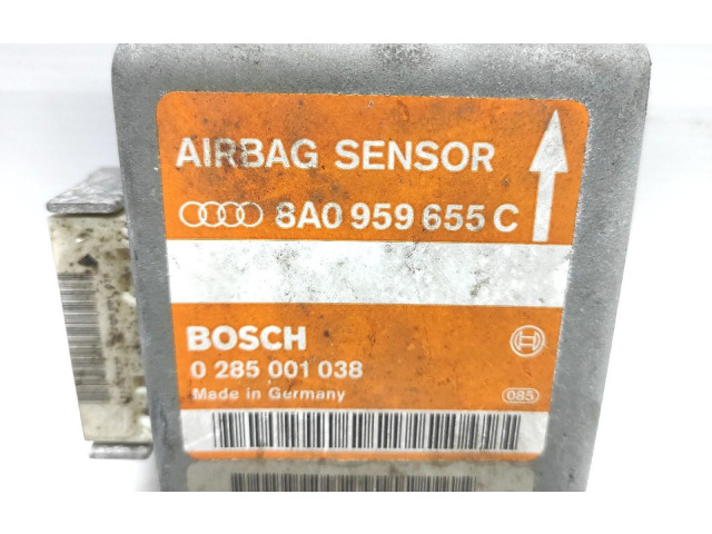 Блок управления надувных подушек 8A0959655C, 0285001038 Audi A4 S4 B5 8D