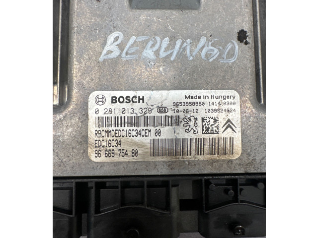 Řídící jednotka 0281013329, 9653958980   Citroen Berlingo 2013