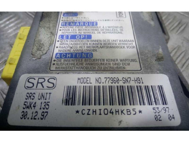 Блок подушек безопасности 77960SN7H91 Honda Accord