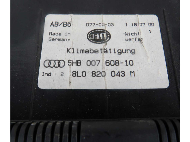 Блок управления климат-контролем 8L0820043M   Audi A3 S3 8L