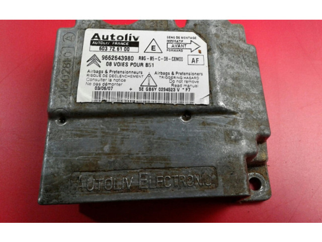 Блок подушек безопасности 9662643980   Citroen C4 I