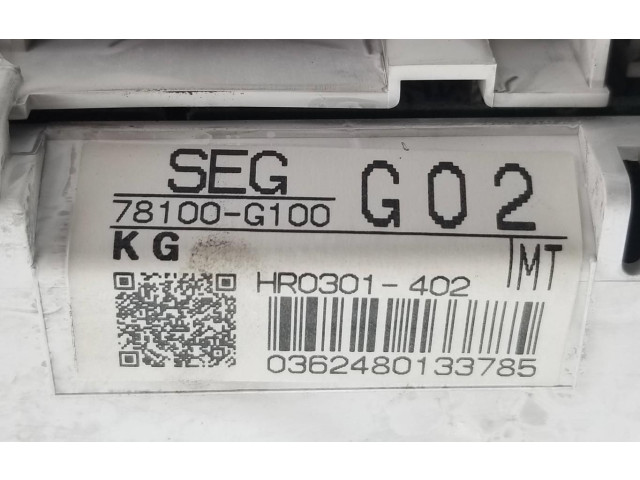 Speedometer (instrument cluster) 78100G100 Honda Accord