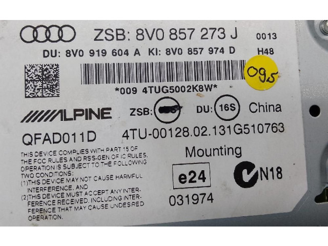 Дисплей    8V0857273J   Audi A3 S3 A3 Sportback 8P
