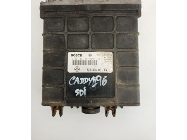 Блок управления двигателя 0281001407, 028906021CQ Volkswagen Caddy