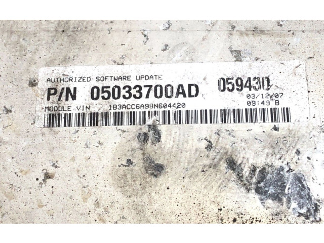 Řídící jednotka P05033700AD Dodge Avenger 2008