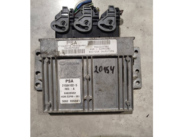 Блок управления двигателя 9642222380, 215841025 Citroen C3