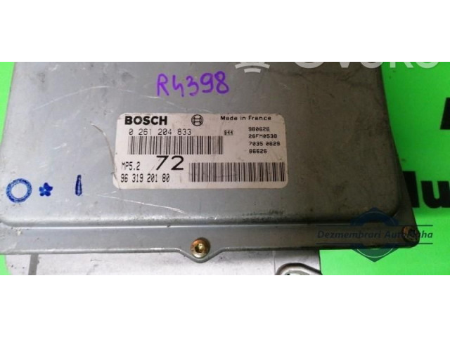 Блок управления двигателем Блок управления 0261204833, 9631920180   Peugeot 306