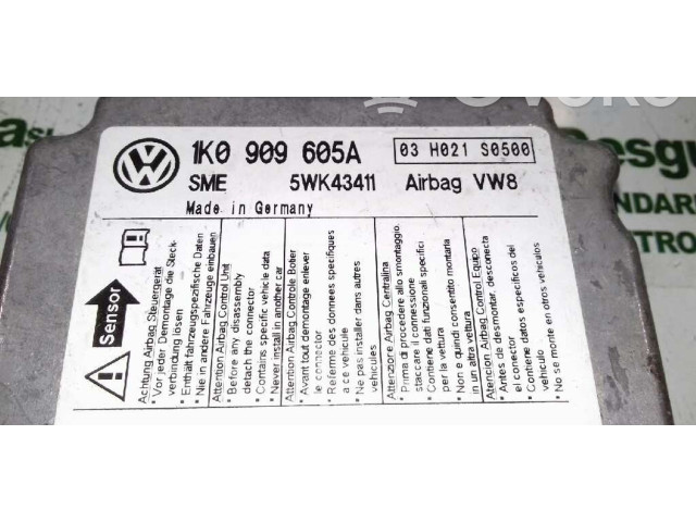 Блок подушек безопасности 1K0909605A, 5WK43411   Volkswagen Golf SportWagen