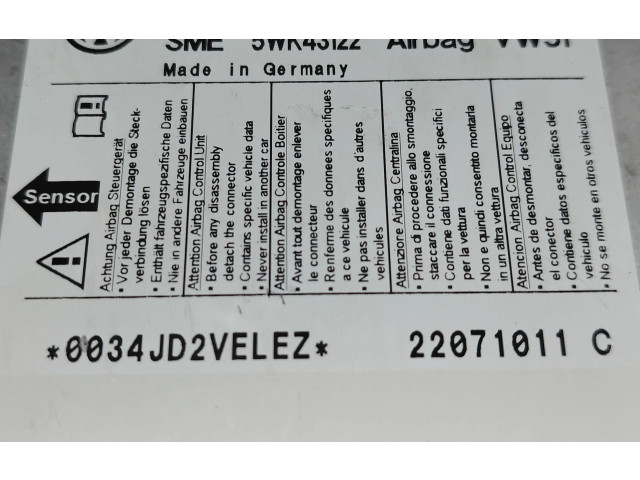 Блок подушек безопасности 1C0909605A, 5WK43122 Volkswagen Transporter - Caravelle T5