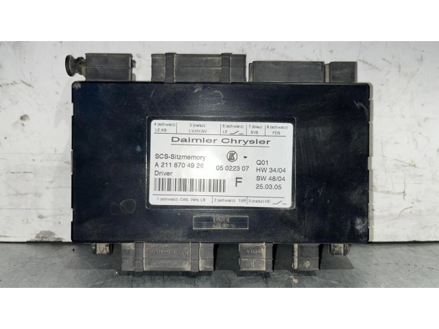 Řídící jednotka A2118704926, MODULOELECTRONICO Mercedes-Benz ML W164