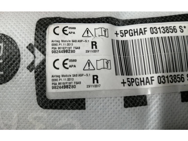 Подушка безопасности в сиденье 9824498280, 0313856S   Citroen C3 Aircross