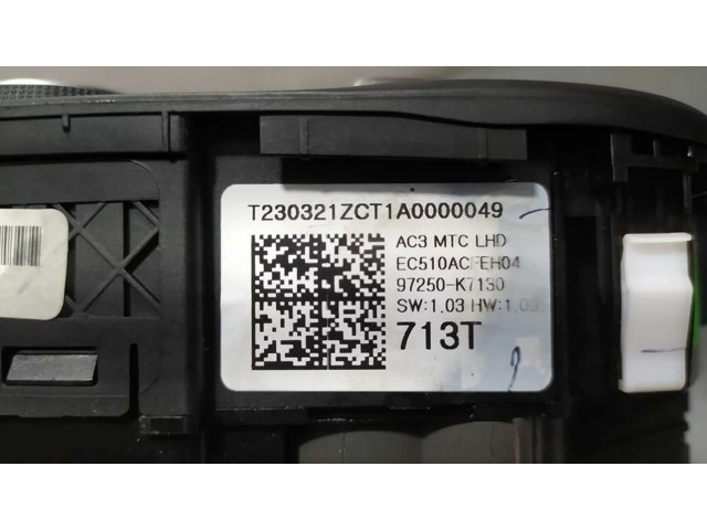 Блок управления климат-контролем 97250K7130, 97250 Hyundai i10